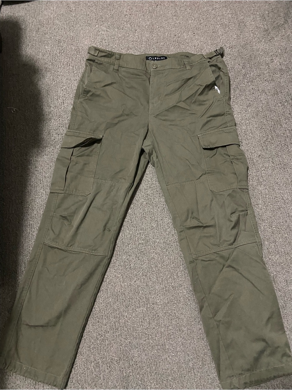 Size 33 Empyre Olive Green Cargo Pants - Men's Utility Trousers